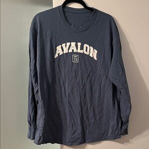 Blue Long Sleeve Crewneck Avalon Tee